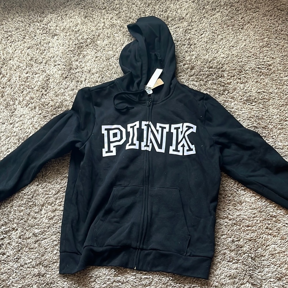 Pink zip up hoodie